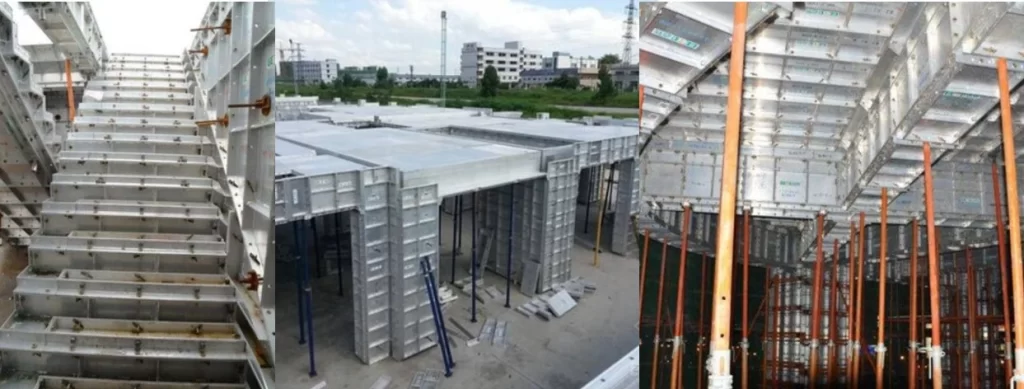 Aplicación de encofrados de aluminio